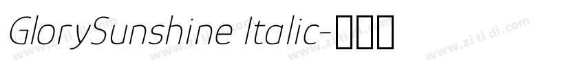 GlorySunshine Italic字体转换